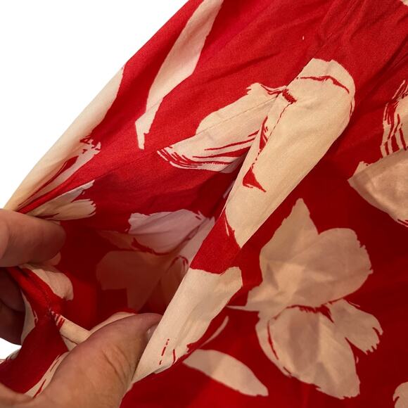 Gap Dress Sundress Size Medium Red Beige Cotton Smocked Tiered NWT - Picture 6 of 10